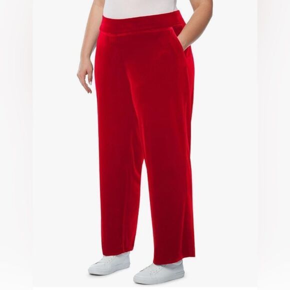 Jones New York New Red Velvet Pull on Pants XL - Picture 1 of 16